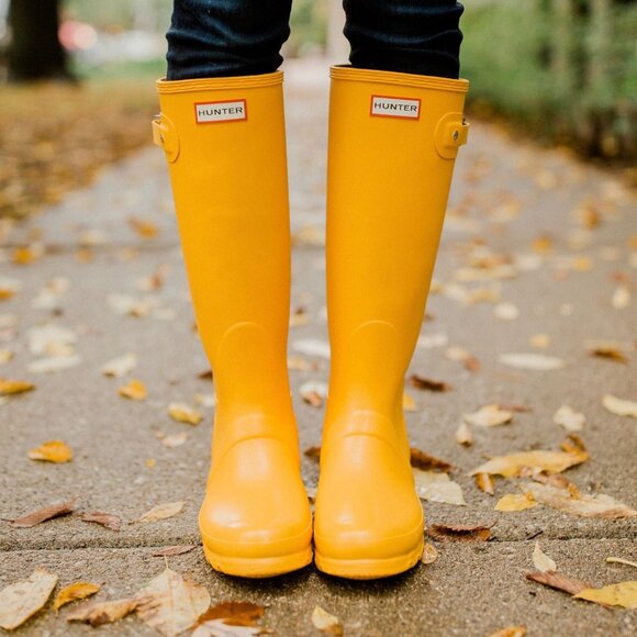 Hunter Shoes - Hunter Original Tall Rain Boots Women’s 6 Yellow Waterproof Wellington Wellies